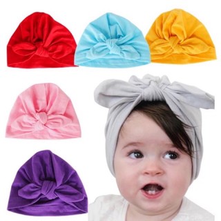 Baby Cute Girl Big Knot Turban Baby Bonnet