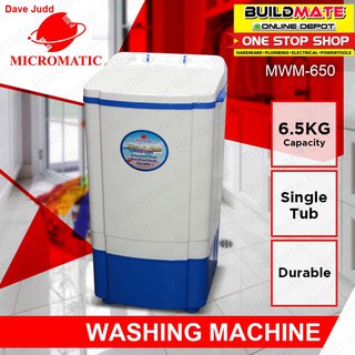 ✳MICROMATIC Single Tub Washing Machine 6.5KG MWM-650 •BUILDMATE•