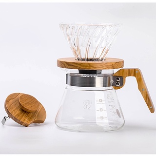 Coffee Maker/ Coffee Filter/ Pour Over Coffee Set/Coffee Set/ Coffee Dripper/Coffee Server With Wood (5)