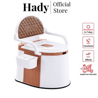 Portable toilet with handle with backrest suitable for everyone, convenient and comfortable hadyshop
