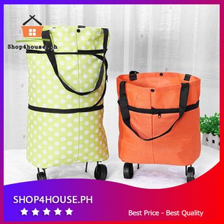 Foldable Shopping Bag With Wheels / Many Color