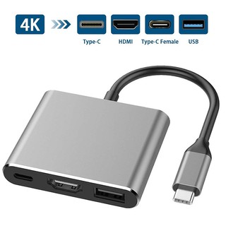 3 In 1 Hub Type C To HDMI Converter 4K USB 3.0 Charging Cable Interface Converter (1)