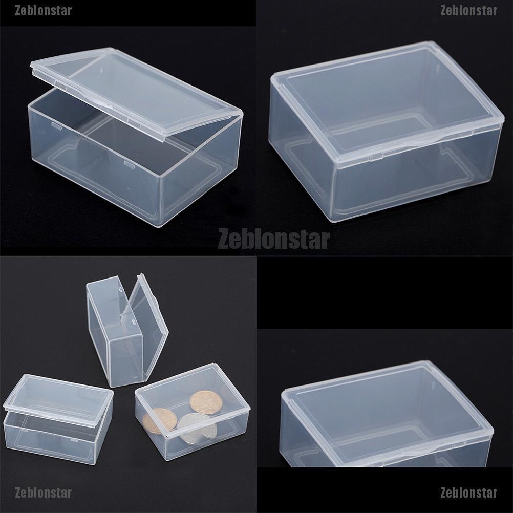 5pcs Transparent Plastic Storage Box clear rectangle Multipurpose display box