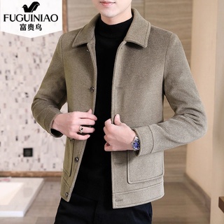 ◈Wealthy bird autumn and winter woolen coat men s short Korean style trendy coat jacket men s casual