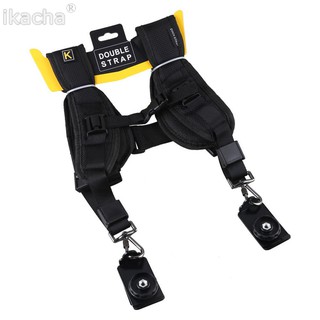 Camera Strap Breathable Double Dual Shoulder Sling Belt Quick Rapid Sling Belt Adjustment for DSLR D