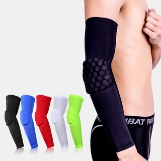 1PCS Elastic Gym Sport Basketball Arm Sleeve Shooting Crashproof Honeycomb Elbow Support Pads Elbow Protector Guard Sport Safety