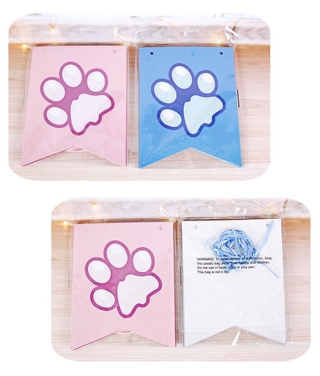 Handmade Adjustable Pet Birthday Party Decor Cat Dog Banner Accessories for DIY Pet Party Supplies pullflag (8)