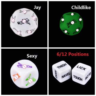 1Pcs Funny Sex Dice 6/12 Positions Sexy Night Bar Romance Love Humour Gambling Adult Games Erotic Cr