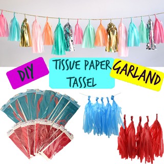 1 Set DIY Tissue Paper Tassel Garland Party Decor #15830 (1)