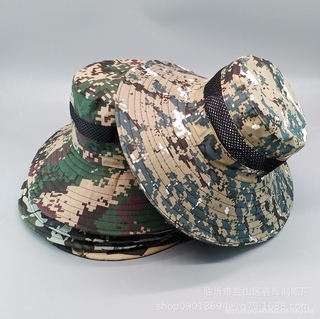 Camouflage Fisherman Sun Hat Men's Autumn and Summer Sun Protection Wide Brim Sun Hat Fishing Hat of