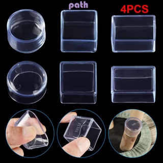 PATH 4pcs/set New Chair Leg Caps Socks Silicone Pads Furniture Feet Floor Protectors Table Round Bottom Cups Non-Slip Covers