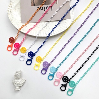 Acrylic Smiley Face Chain Candy Color Anti-Lost Mask Chain Korean Version Ins Girl Fashion Necklace Glasses Lanyard