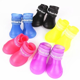 rain shoe☬PET ACCESSORIES☒∏Jelly Rain Boots Pet Small Big Dog Cat Shoes Waterproof