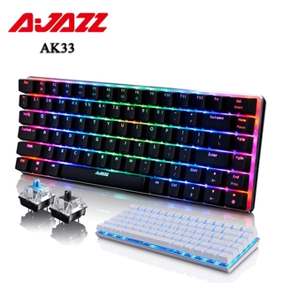 Ajazz AK33 Mechanical Keyboard 82 Key Anti-Ghosting Gaming Keyboard Blue / Black Switch Gamer PC La