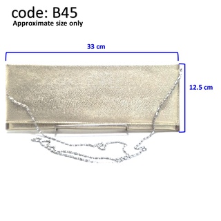 Gold Envelope Bag Evening Clutch Wristlet Purse with Mirror