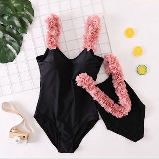 Fashion Summer Mother Daughter Swimsuits Flower Mommy And Me Swimwear Bikini Family Look Mom And Daughter Bathing Suit Family Matching Clothes