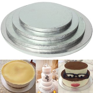 【22N】Cake Boards Round Silver Drum Board_WF[BB]