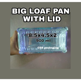 [10 PCS] aluminum foil tray Loaf pan 8.5x4.5x2.3 900 ml with lid
