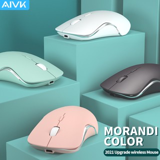 Aivk Fashion Silent wireless mouse Optical Rechargeable mouse Power saving with Nano Receiver 2.4G (2)