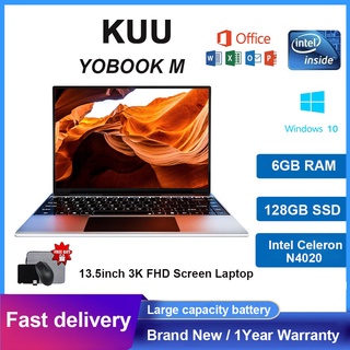 KUU YOBOOK M 3K Screen Laptop 6GB RAM+128G SSD Intel Celeron N4020 13.5''