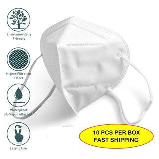 [FAST SHIPPING] 10PCS White KN95 Mask 5-ply Face Mask Protective Disposable White Mask #KN95 white