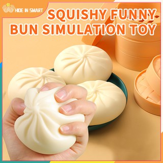 Tiktok Squishy Funny Sensory Fidget Toy Steamed Stuffed Bun Simulation Dumplings Adhd Autism