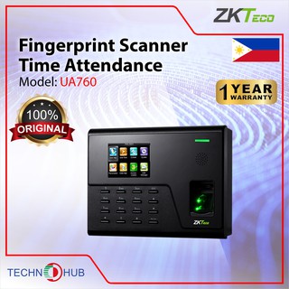 ZKTeco UA760 Biometric Time Attendance w/ 3000 User Capacity and 2.8’ Color Screen Display