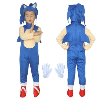 Anime Sonic Cartoon Sonic Kid Cosplay Game Dress Up Stage Performance Costume Props