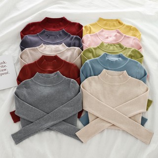 Turtle Neck Cotton Knitted Sweater