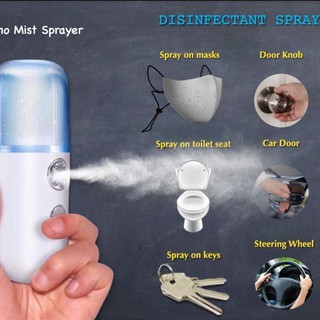 30ML Portable USB Sanitizer Spray Machine Nano Spray Gun Antivirus Disinfectant Spray Mist Sprayer Sterilizer Fogging Machine Sanitise