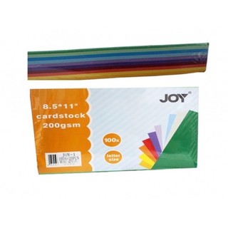 100 Sheets Focus Cardstock 200GSM Short 8.5 x 11 Assorted Colors School Office Supply Joy Cardstock (4)