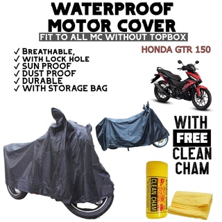 HONDA GTR 150 MOTOR COVER Original WITH FREE CHAM CLEAN waterproof Motorcycle Cover Black | COD