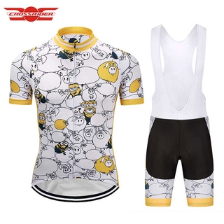 Crossrider 2020 Men's Cartoon Cycling Jersey MTB Bicycle Clothing Short Sets Ropa Ciclismo Bike Wear Clothes Maillot Culotte