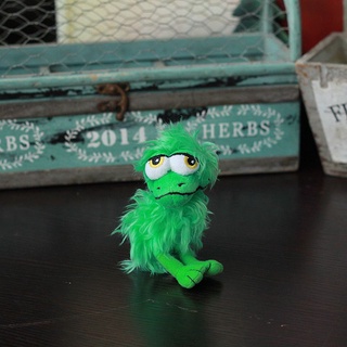 ₪✗Export Order Funny Green Hairy Little Monster Doll Plush Small Pendant Bag Ornament Creative Keych