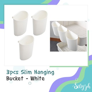 SOBY PH - 3pcs Slim Hanging Buckets for Trolley Carts (Oval)