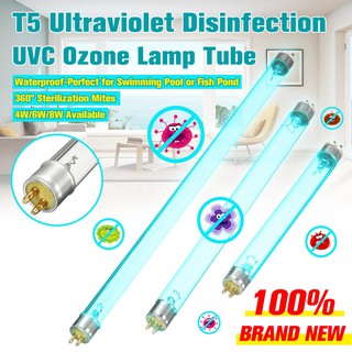 Exquisite T5 4W/6W/8W UV Disinfection Lamp Tube Ultraviolet Lamp Light Blue