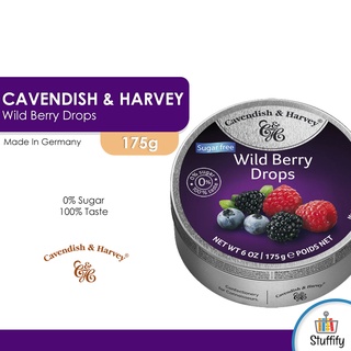 CAVENDISH & HARVEY Wild Berry Drops - Sugar Free (1 Can of 175g)