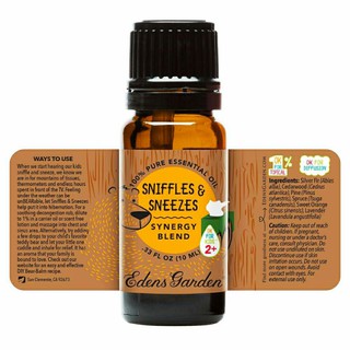 Edens Garden Sniffles and Sneezes essential oil repacked