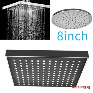 TASTE New8 Inch Square Round Large Shower Head Chrome ABS Plastic High Pressure Shower∪