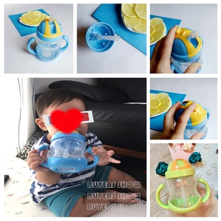 Baby Cup Kids Learn Feeding Drinking Water Straw Bottle Sippy Training Cup Baby Feeding Cup with Handle