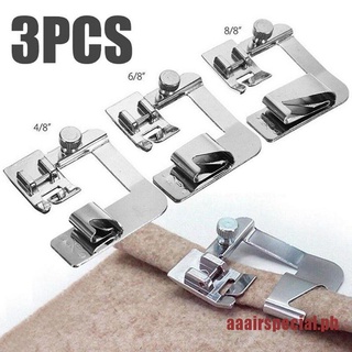 SPECIAL 3Pcs/set Domestic Sewing Machine Foot Presser Rolled Hem Feet for Brothe (1)