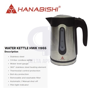 electric kettle☢tumbler hydroflask Hanabishi Electric Kettle HWK