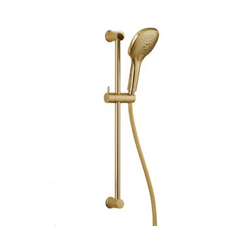 abs plastic Gold Plated three functions Handheld Shower sliding bar Hand Shower Head with gold hold