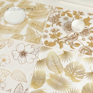 Creative gold leaf pattern tablecloth coffee table cloth placemat