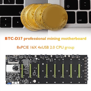 r4uR QUU 8 GPU BTC-D37 DDR3 Integrated Memory Mining Machine Motherboard Group w/ 128G mSATA SSD for