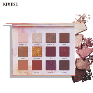 KIMUSE 12 Colors Eyeshadow Palette Make Up Palette Matte Shimmer Pigmented Eye Shadow Powder