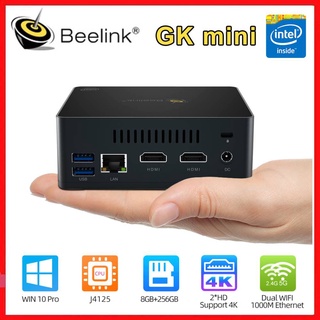 Beelink GK mini Intel Celeron J4125 Quad Core Mini PC DDR4 8GB 256GB SSD Windows 10 Desktop HD Port