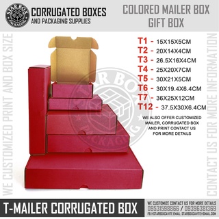 box RED TMailer Box Mailer Box Gift Box Shipping Box Packaging Box Per Piece