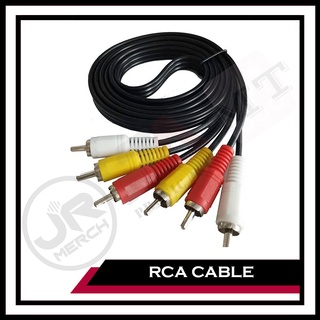 3x3 RCA Cord Audio Video Cable 1.5 meters Black (33R)