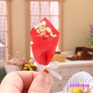 [hXUAN2] Doll House 1:12 Miniature Dry Bouquet Flower Gift Life Scene Model With Box HOM